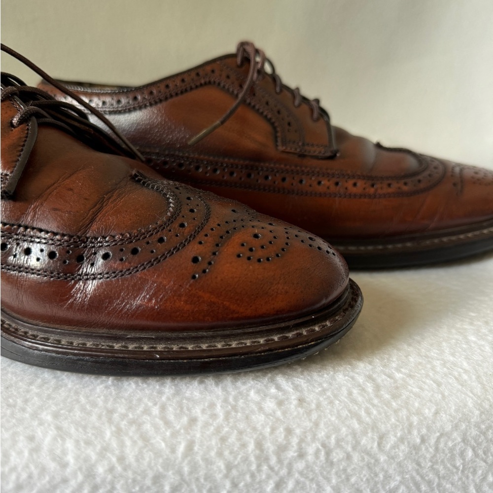 Men’s Brown Leather Vintage Oxford Shoes. - Picture 10 of 16